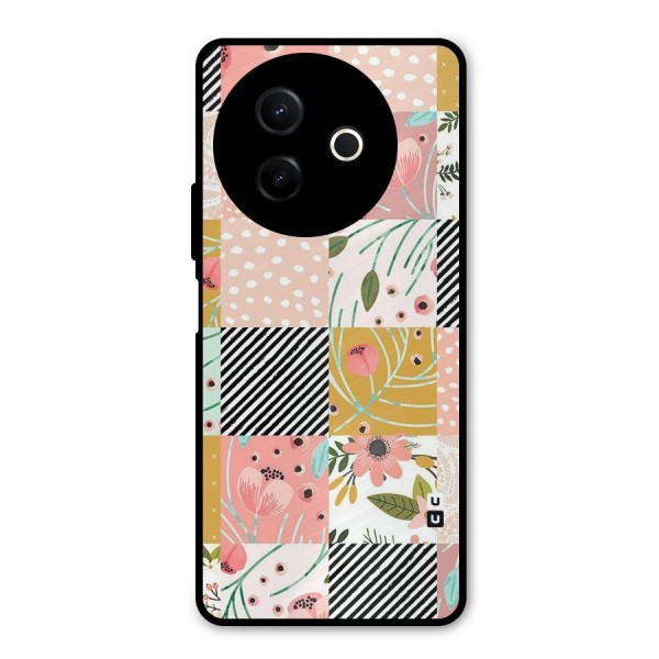 Leaf Stripe Polka Metal Back Case for Vivo Y39
