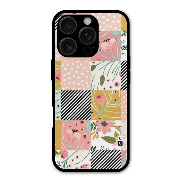 Leaf Stripe Polka Metal Back Case for iPhone 16 Pro