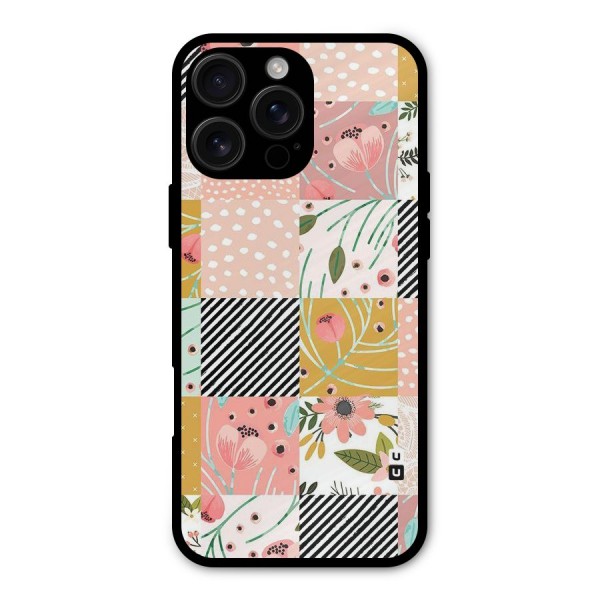 Leaf Stripe Polka Metal Back Case for iPhone 16 Pro Max