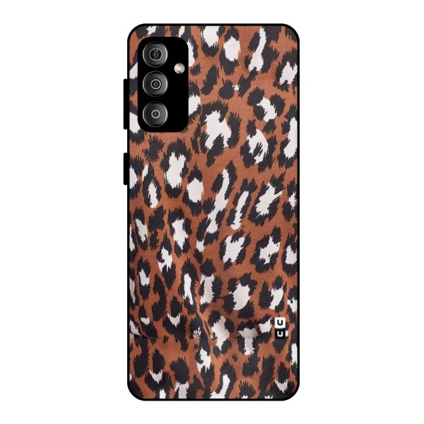 Leapord Design Metal Back Case for Galaxy F23