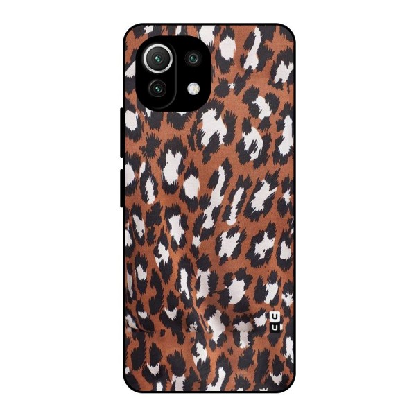 Leapord Design Metal Back Case for Mi 11 Lite