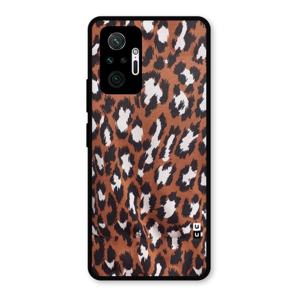 Leapord Design Metal Back Case for Redmi Note 10 Pro Max