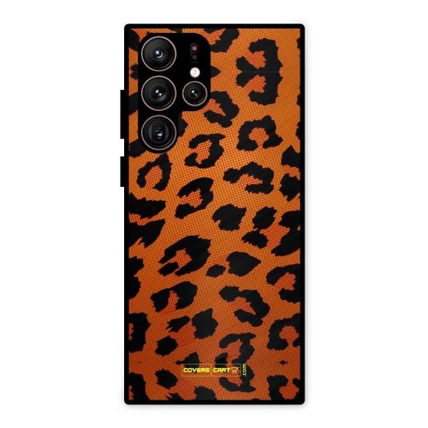 Leopard Metal Back Case for Galaxy S22 Ultra 5G