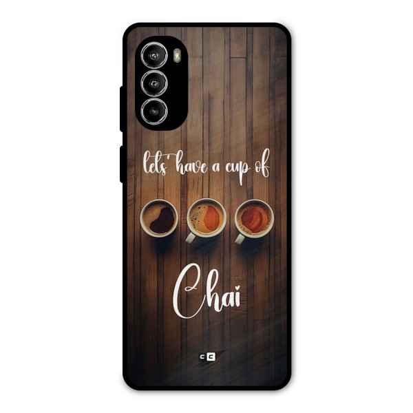 Lets Have A Cup Of Chai Metal Back Case for Moto G52