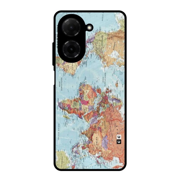 Lets Travel The World Metal Back Case for Poco C71