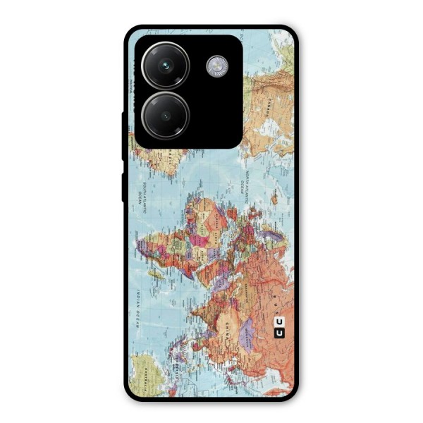 Lets Travel The World Metal Back Case for Poco M7 Pro 5G