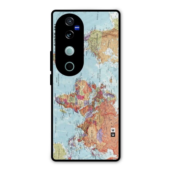 Lets Travel The World Metal Back Case for Vivo V40 Pro