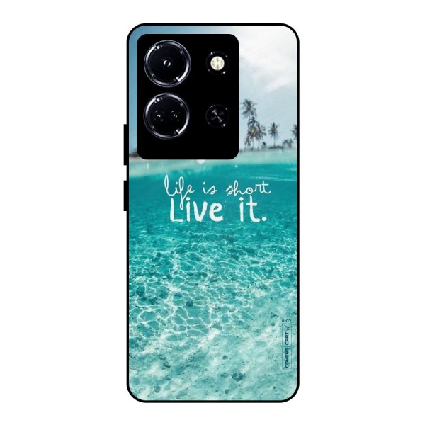 Life Is Short Metal Back Case for Infinix Note 30 5G