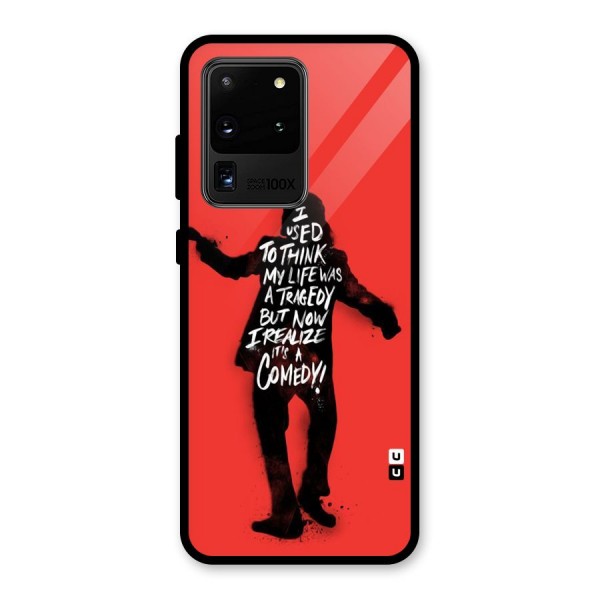 Life Tragedy Comedy Glass Back Case for Galaxy S20 Ultra