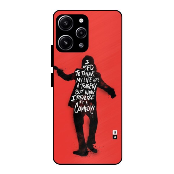 Life Tragedy Comedy Glass Back Case for Redmi 12 4G