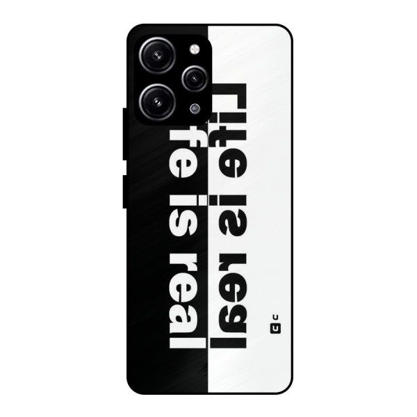 Life is Real Glass Back Case for Redmi 12 4G