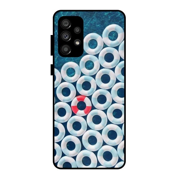Light Blue Allure Metal Back Case for Galaxy A73 5G