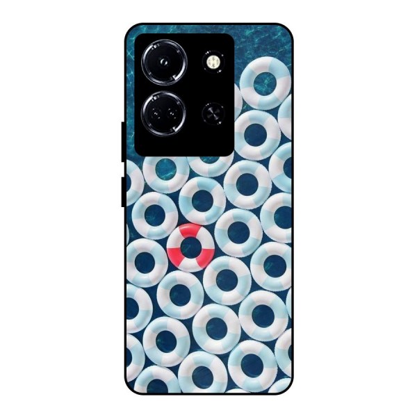 Light Blue Allure Metal Back Case for Infinix Note 30 5G