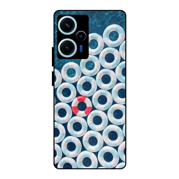 Light Blue Allure Metal Back Case for Poco F5