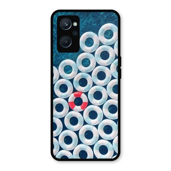 Light Blue Allure Metal Back Case for Realme 9i
