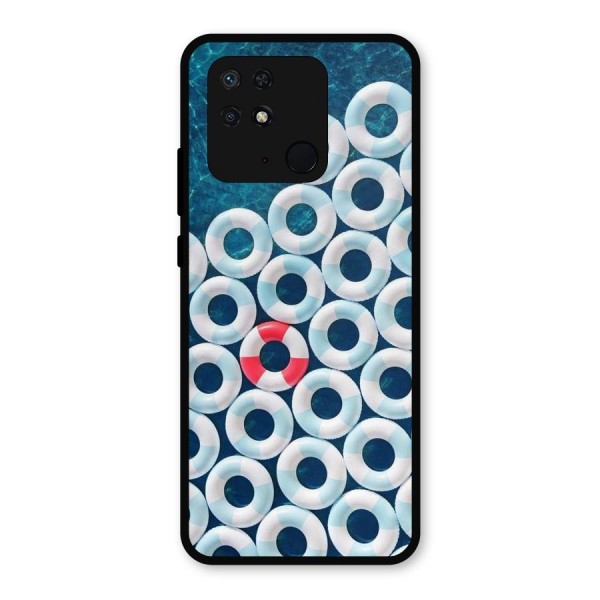 Light Blue Allure Metal Back Case for Redmi 10 Power