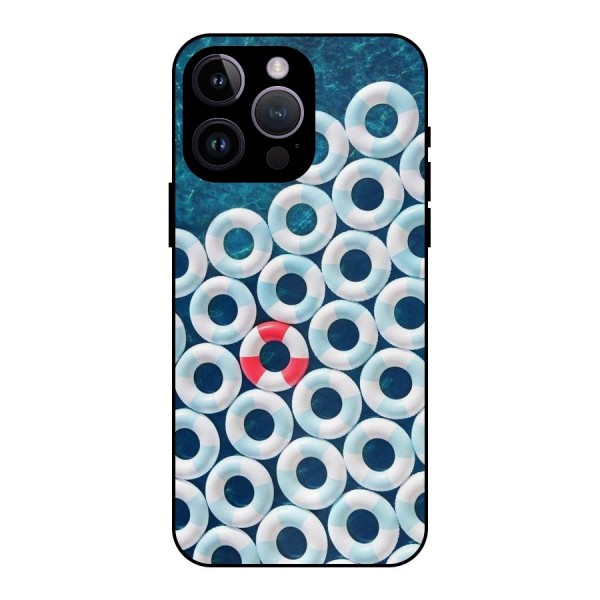 Light Blue Allure Metal Back Case for iPhone 14 Pro Max