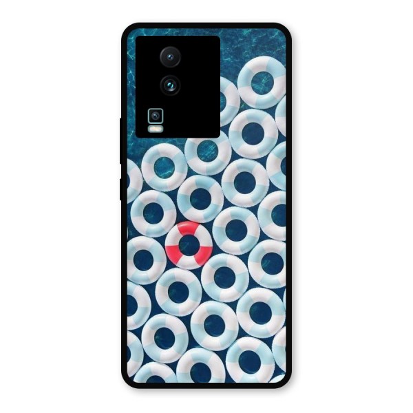 Light Blue Allure Metal Back Case for iQOO Neo 7 Pro