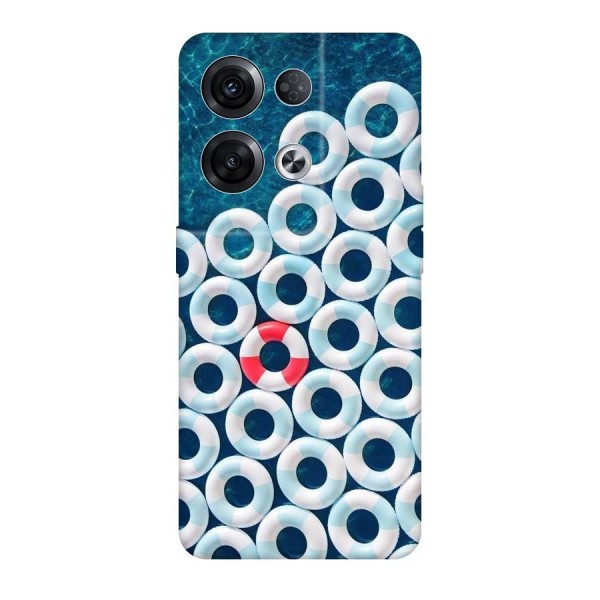 Light Blue Allure Original Polycarbonate Back Case for Oppo Reno8 Pro 5G