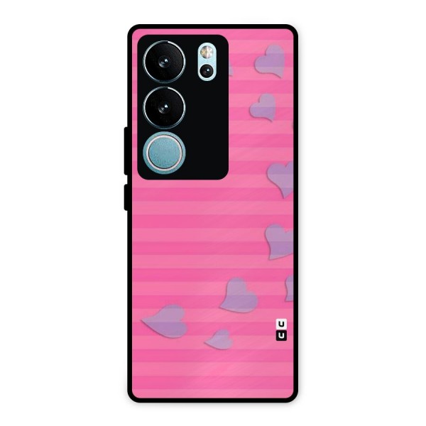 Light Heart Stripes Metal Back Case for Vivo V29