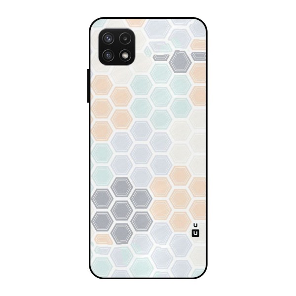 Light Hexagons Metal Back Case for Galaxy A22 5G