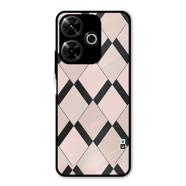Light Pink Metal Back Case for Poco M6 Plus