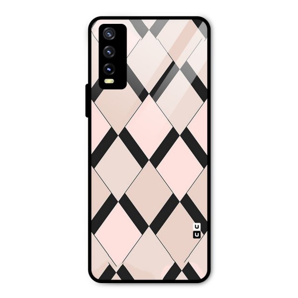 Light Pink Metal Back Case for Vivo Y20i