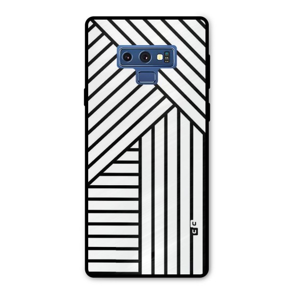 Lines Pattern Stripes Metal Back Case for Galaxy Note 9