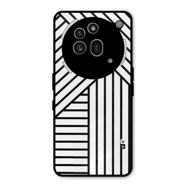 Lines Pattern Stripes Metal Back Case for Nothing Phone 3a Pro