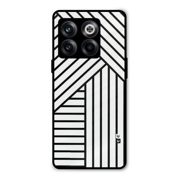 Lines Pattern Stripes Metal Back Case for OnePlus 10T