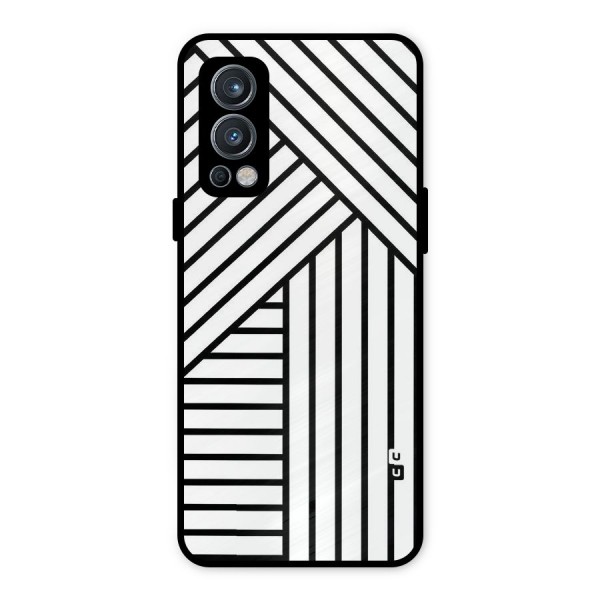 Lines Pattern Stripes Metal Back Case for OnePlus Nord 2 5G