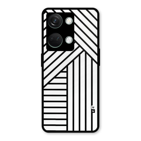 Lines Pattern Stripes Metal Back Case for OnePlus Nord 3