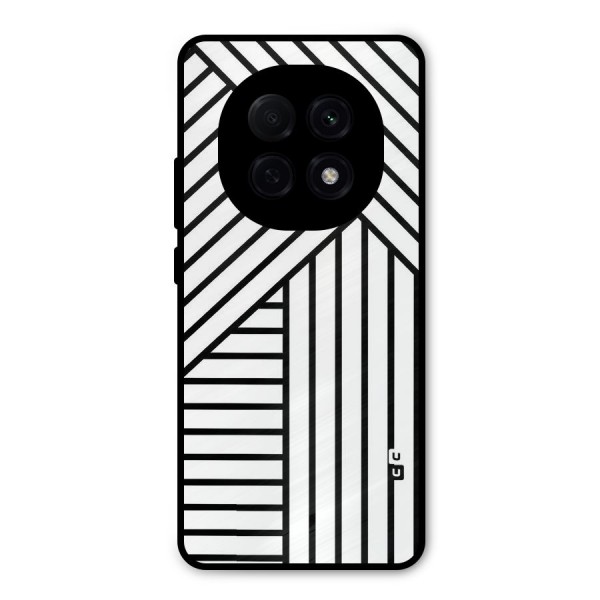Lines Pattern Stripes Metal Back Case for Oppo F29 Pro