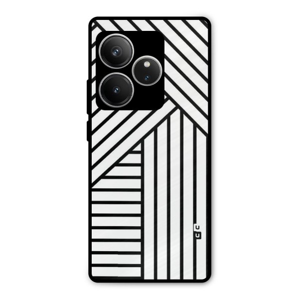 Lines Pattern Stripes Metal Back Case for Realme GT 6