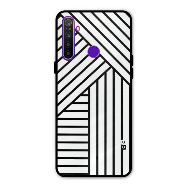 Lines Pattern Stripes Metal Back Case for Realme Narzo 10
