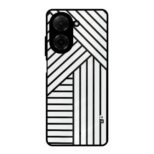 Lines Pattern Stripes Metal Back Case for Redmi A5 4G