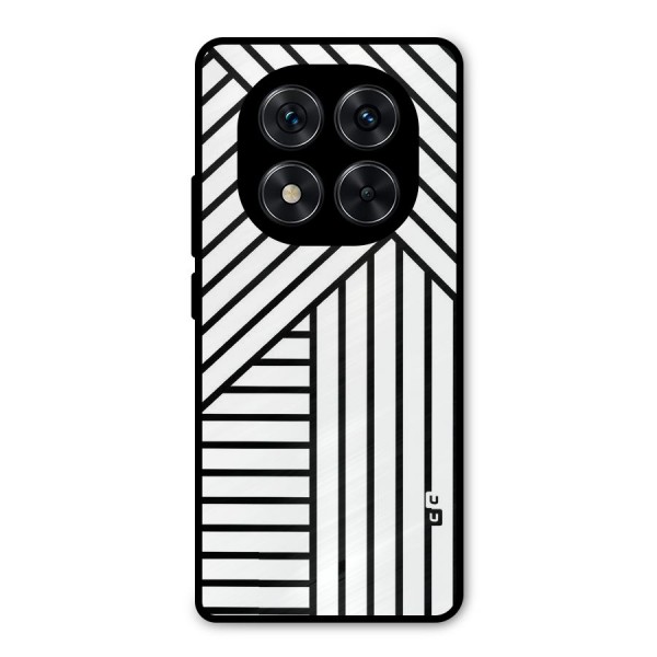 Lines Pattern Stripes Metal Back Case for Redmi Note 14 Pro 5G