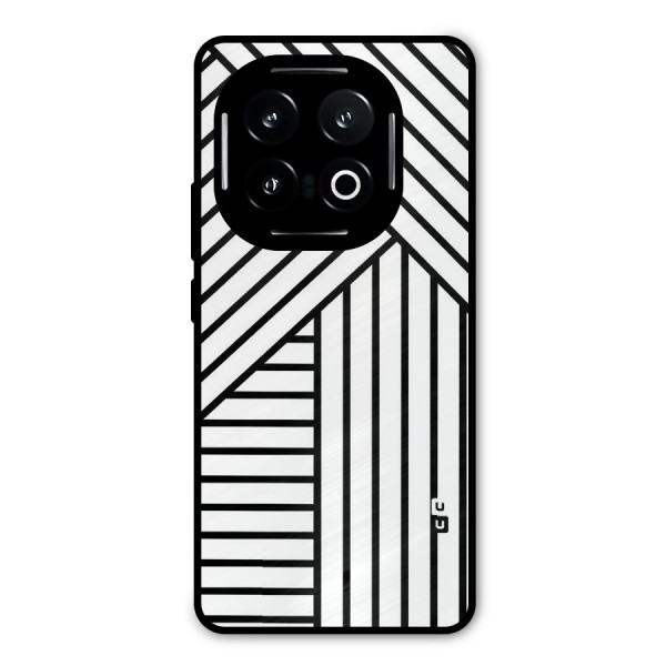 Lines Pattern Stripes Metal Back Case for iQOO 13