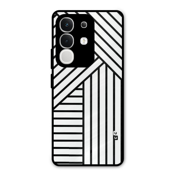 Lines Pattern Stripes Metal Back Case for iQOO Z10x