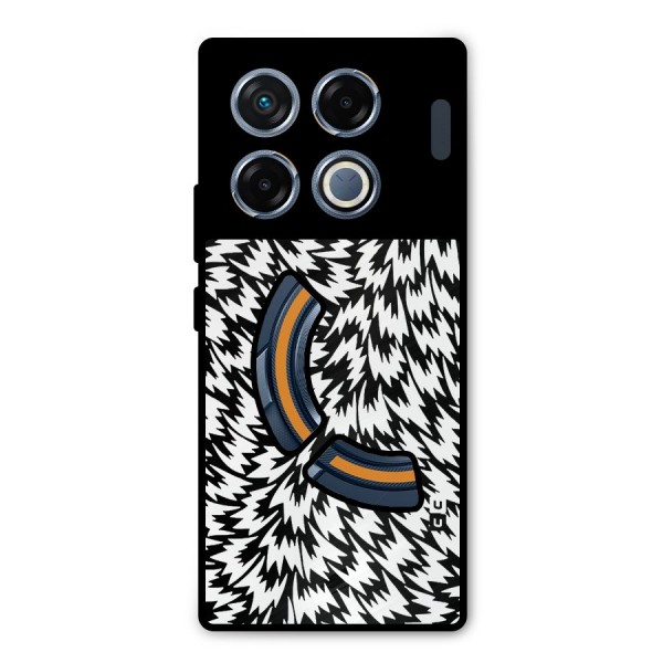 Lion Abstract Art Pattern Metal Back Case for Infinix GT 20 Pro