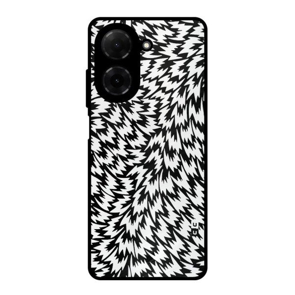 Lion Abstract Art Pattern Metal Back Case for Poco C71
