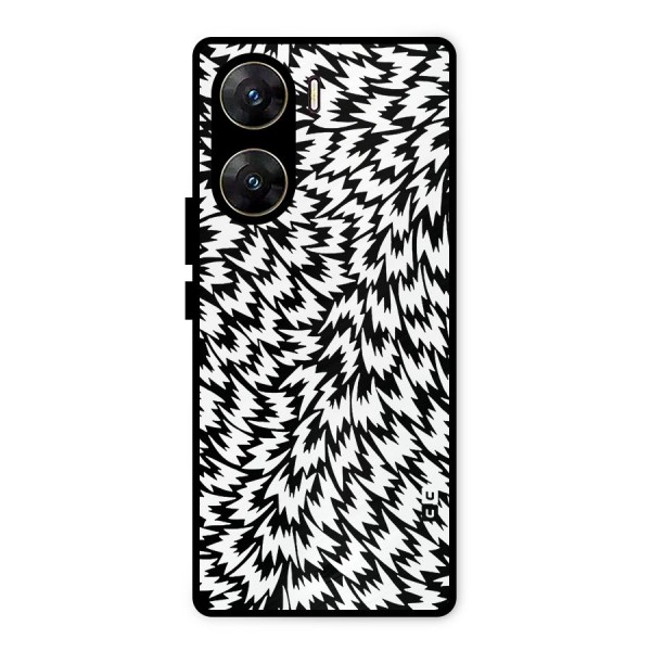 Lion Abstract Art Pattern Metal Back Case for Vivo V29e