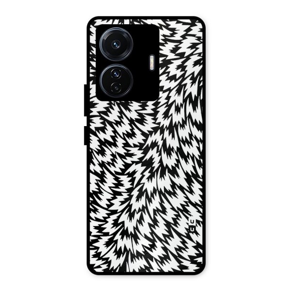 Lion Abstract Art Pattern Metal Back Case for iQOO Z6