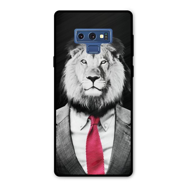 Lion with Red Tie Metal Back Case for Galaxy Note 9