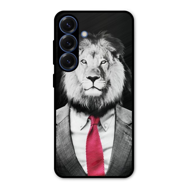 Lion with Red Tie Metal Back Case for Galaxy S25