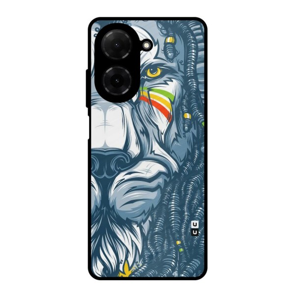 Lionic Face Metal Back Case for Poco C71