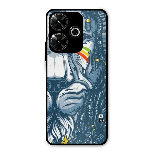 Lionic Face Metal Back Case for Poco M6 Plus