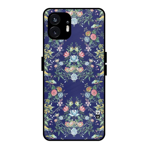Little Flowers Pattern Metal Back Case for Nothing Phone 2