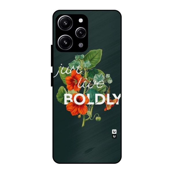 Live Boldly Glass Back Case for Redmi 12 4G