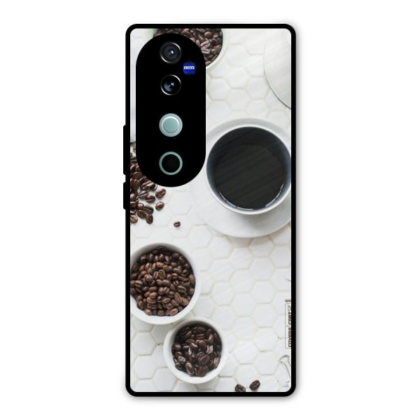 Live Coffee Metal Back Case for Vivo V40